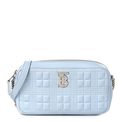 Burberry Lambskin Quilted Mini Lola Camera Bag Pale Blue 1 of 11