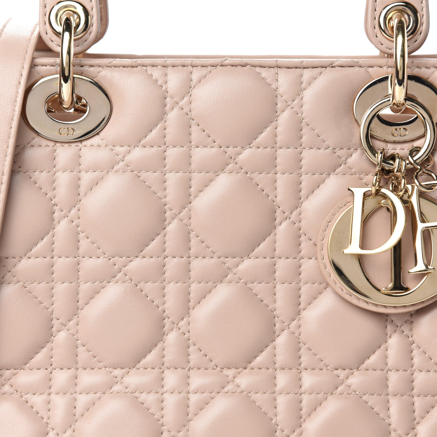 Christian Dior Lambskin Cannage Medium Lady Dior Light Pink 11 of 11