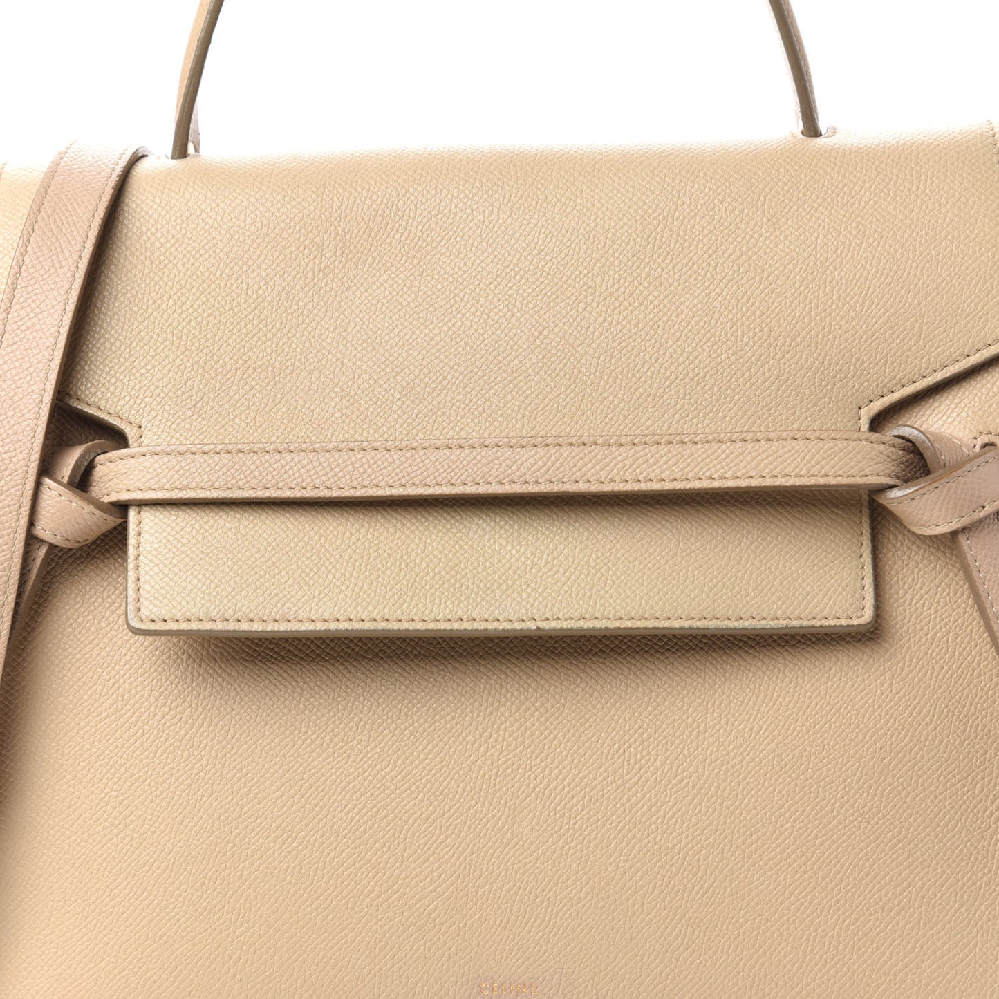 Grained Calfskin Mini Belt Bag Light Taupe