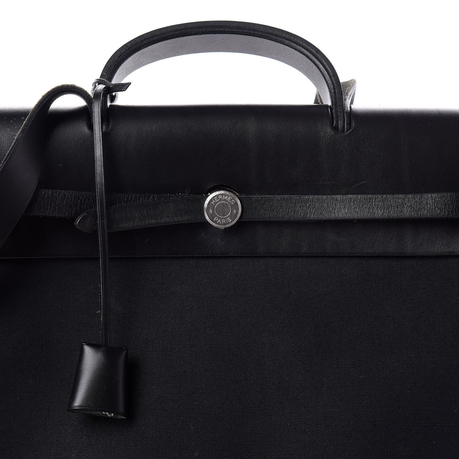 Hermes Toile Vache Calfskin Herbag 39 MM Black 14 of 14