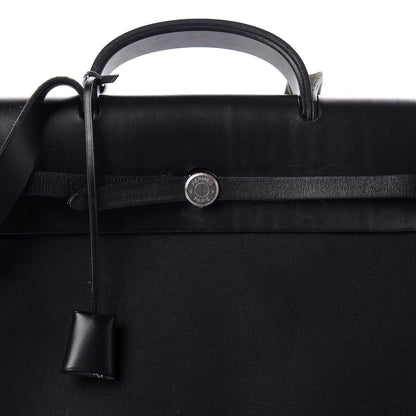 Hermes Toile Vache Calfskin Herbag 39 MM Black 14 of 14