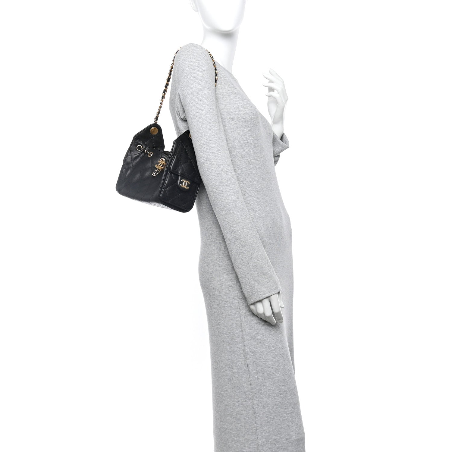 Chanel Caviar Quilted Mini Chanel 25 Handbag Black 2 of 11