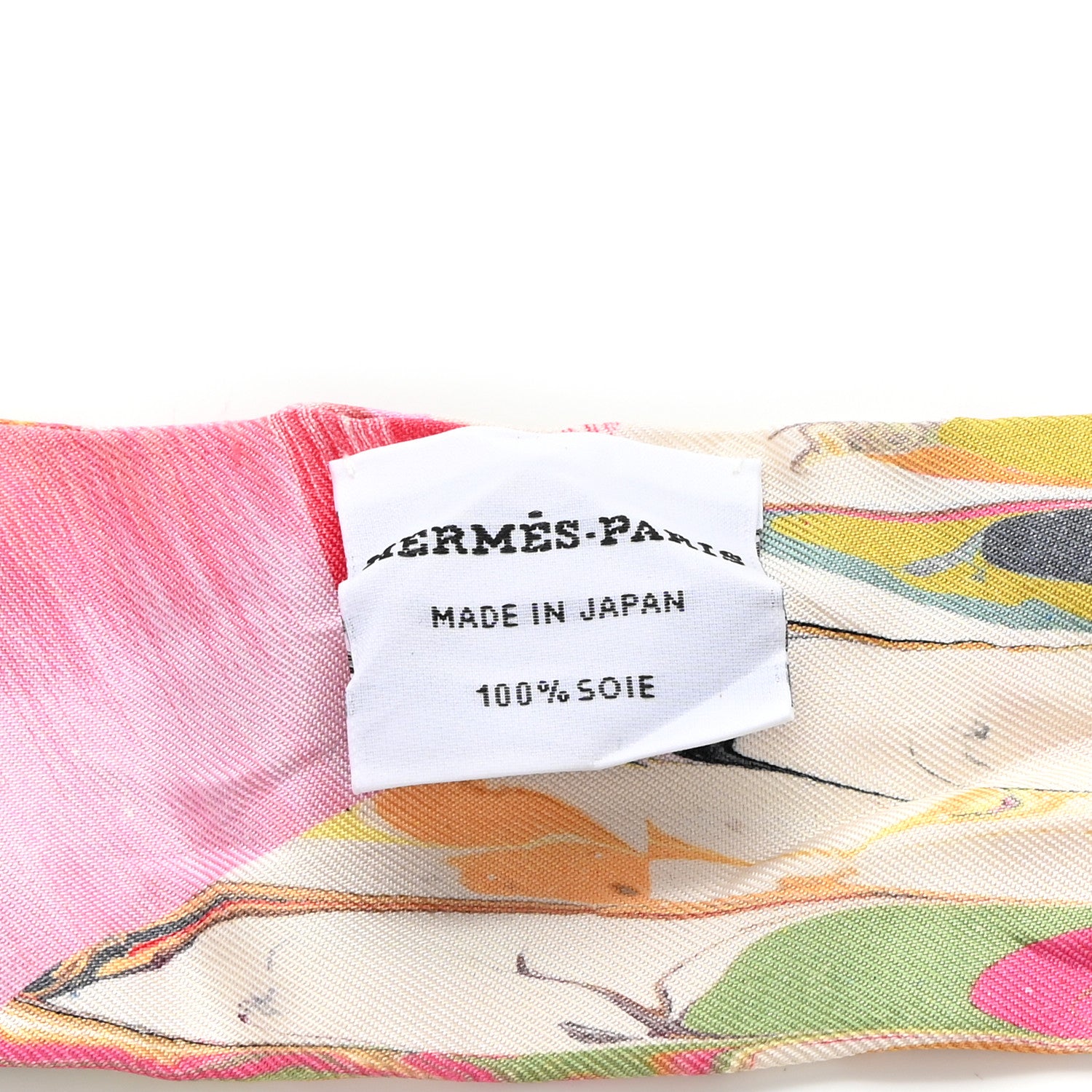 Hermes Silk Marble Silk Twilly Rose Vert Violet 2 of 7