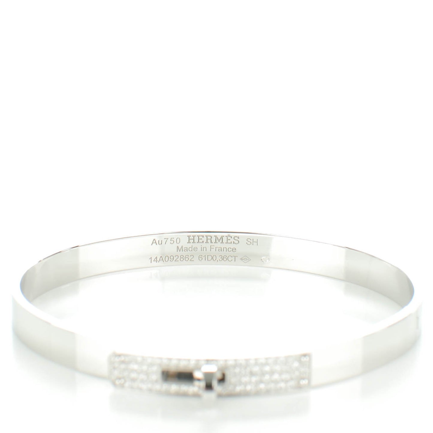 18K White Gold Diamond PM Kelly Pave Bracelet SH