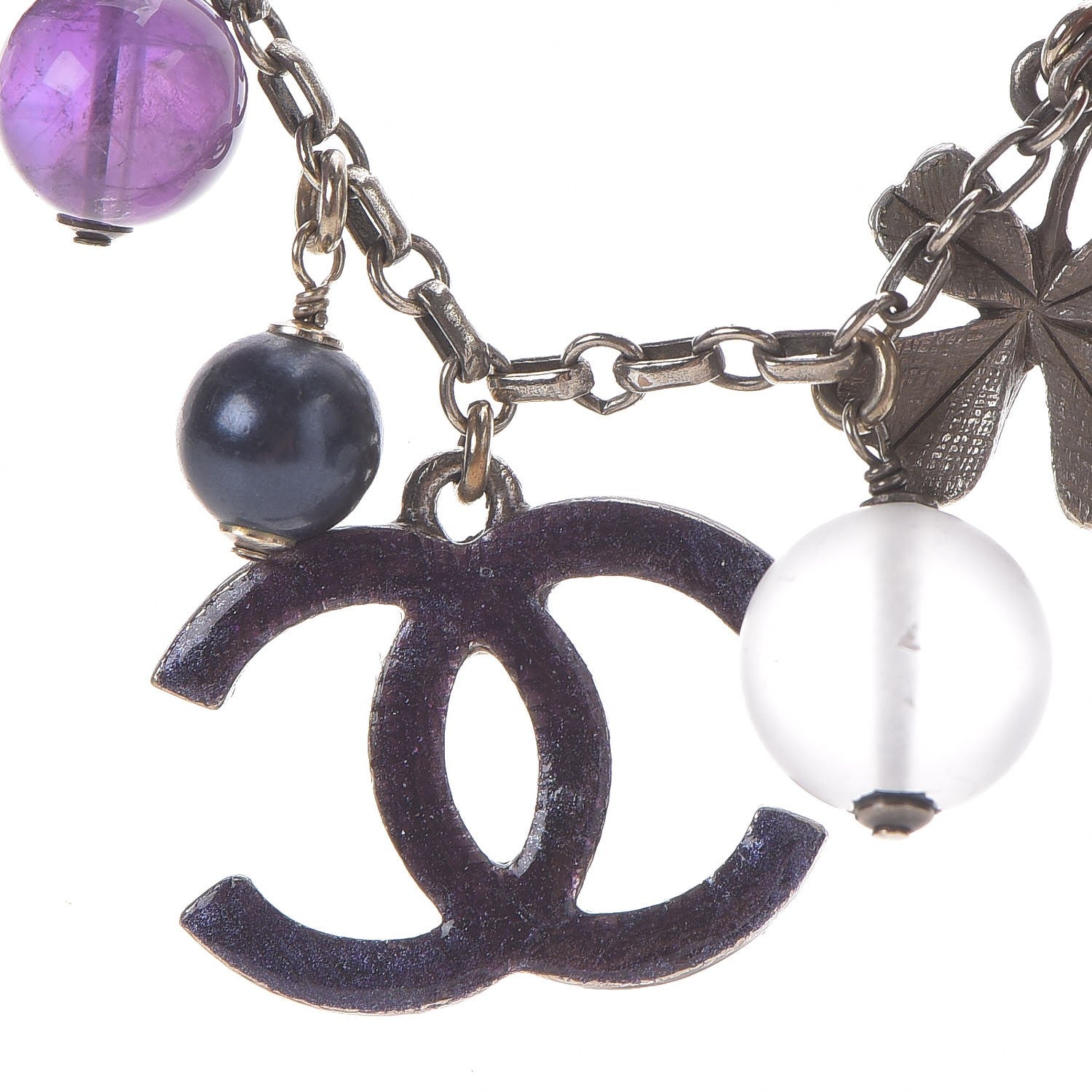 Chanel CC Multi Charm Necklace Gold Multicolor 4 of 7