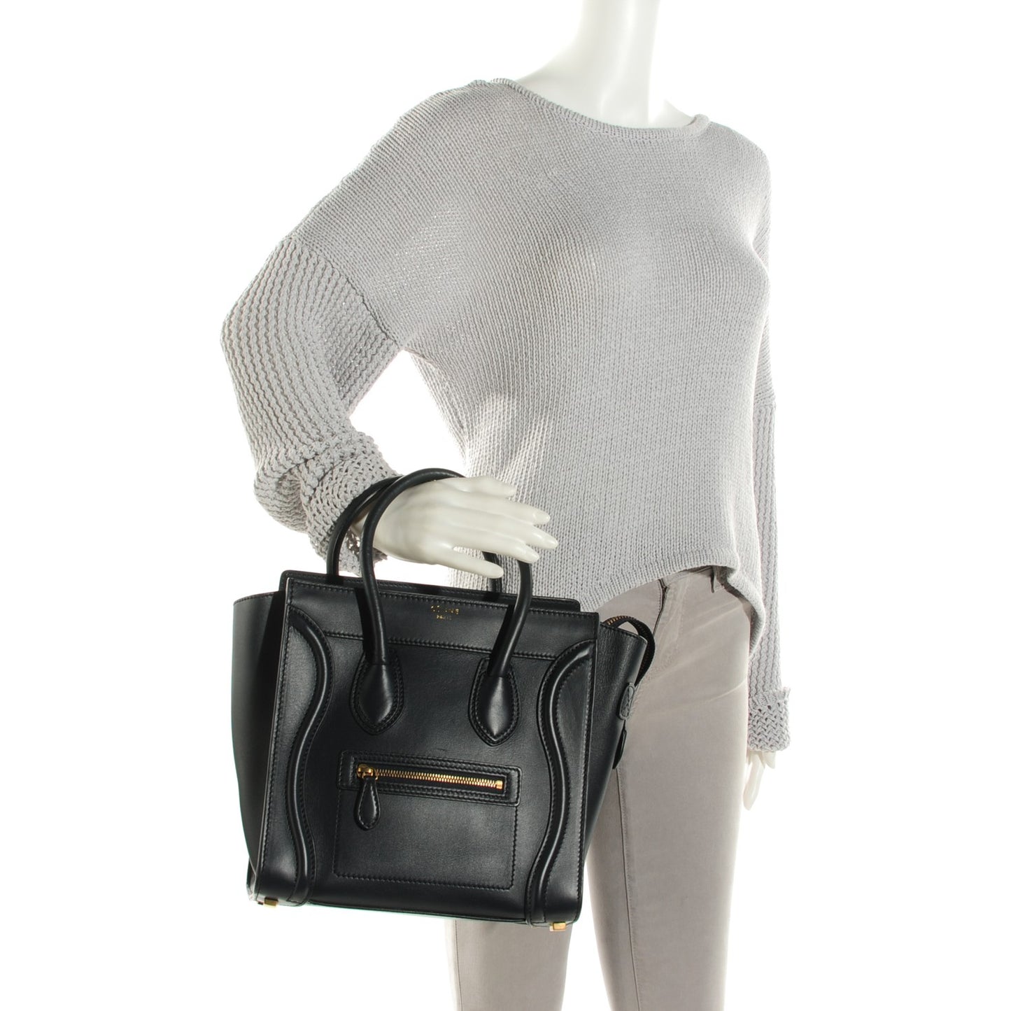 Smooth Calfskin Micro Luggage Navy Blue