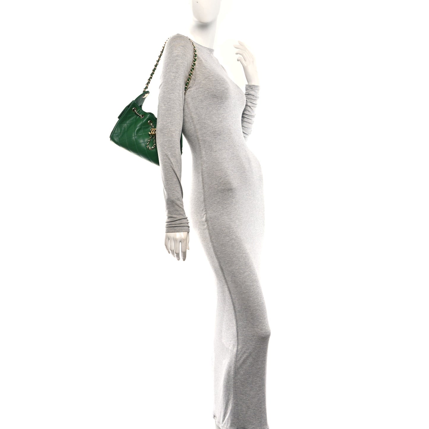 Caviar Quilted Mini Chanel 25 Handbag Green