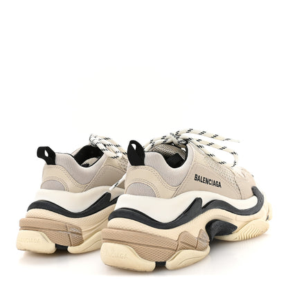 Balenciaga Fabric Mesh Womens Triple S Sneakers 36 Beige Black 5 of 8