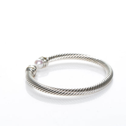 David Yurman Sterling Silver 14K Yellow Gold Pearl 5mm Cable Classics Bracelet 3 of 5