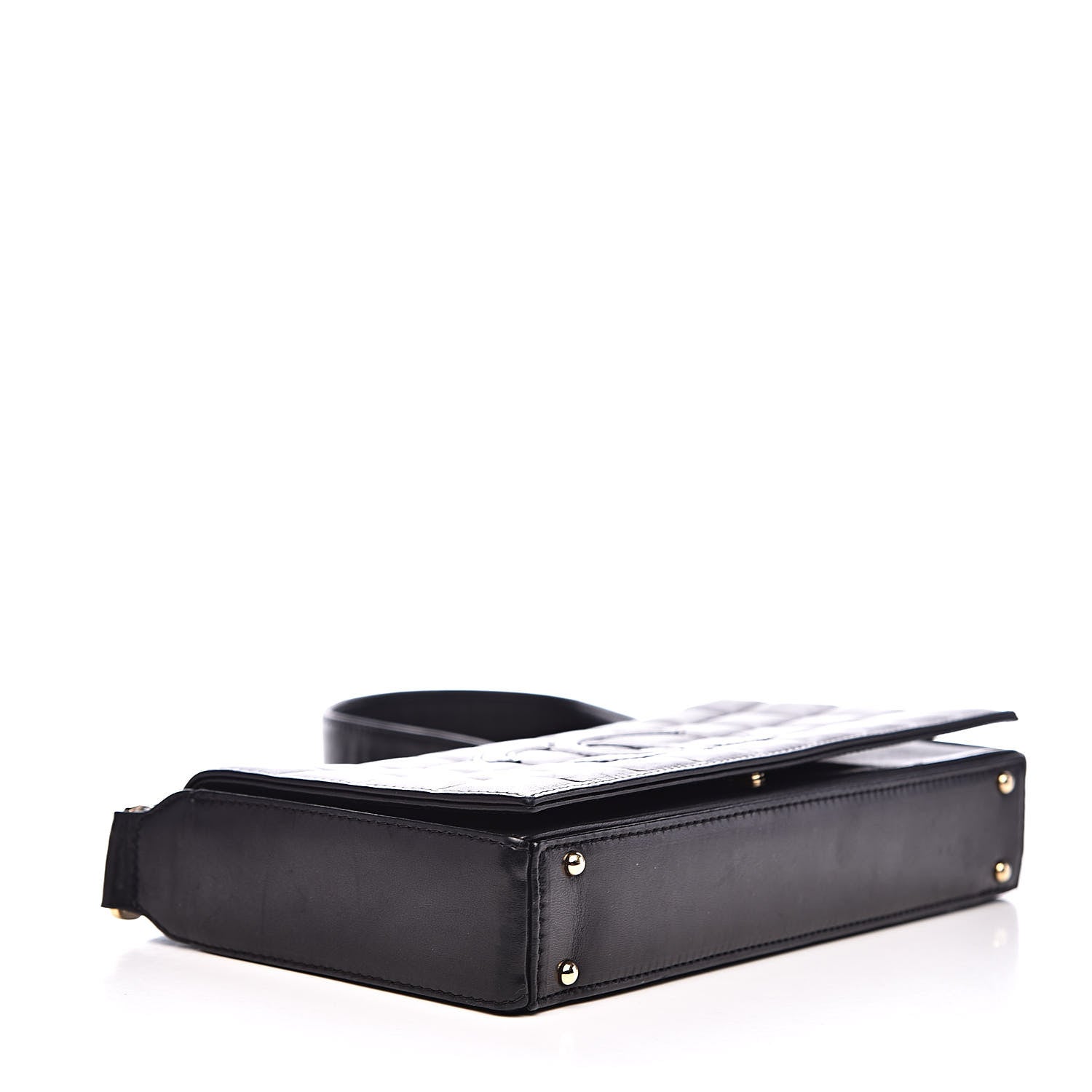 Chanel Lambskin Quilted CC Chocolate Bar Flap Black 4 of 14