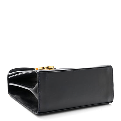 Salvatore Ferragamo Brushed Off Calfskin Small Iconic Top Handle Bag Navy 4 of 10