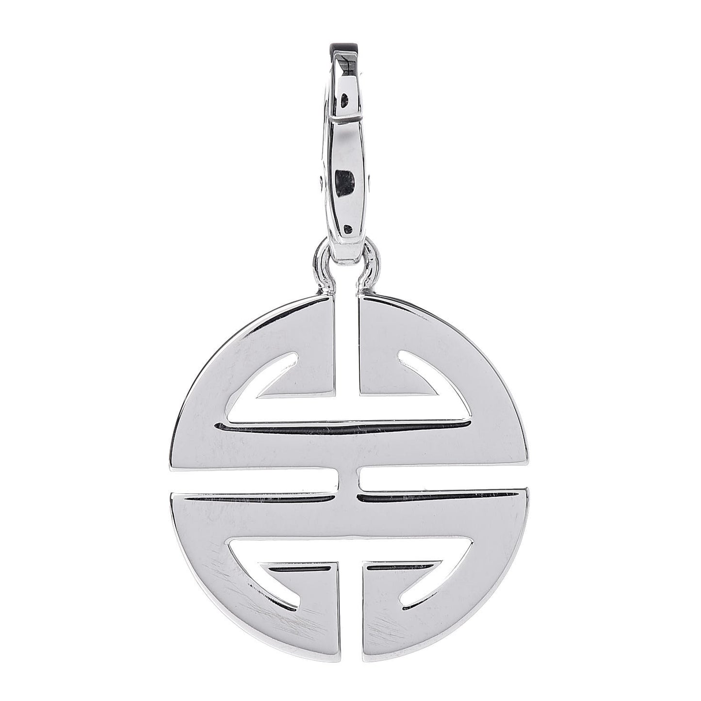 18K White Gold Diamond Longevity Charm