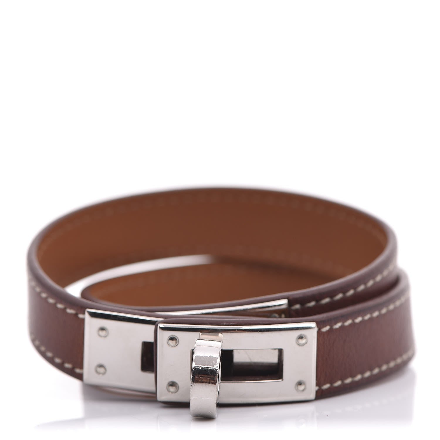 Hermes Barenia Kelly Double Tour Bracelet S Fauve 1 of 5