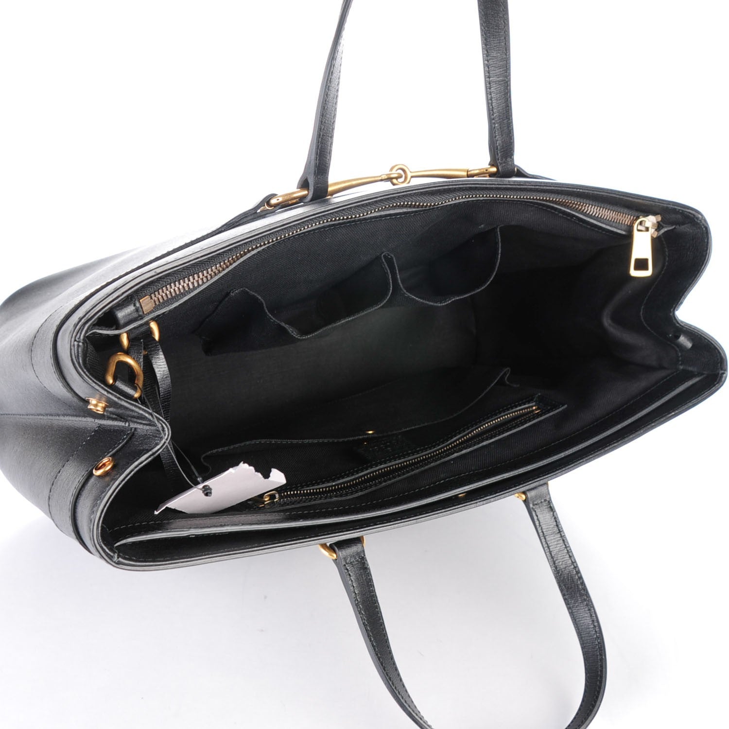 Gucci Textured Calfskin Large Bright Bit Tote Black 5 of 9