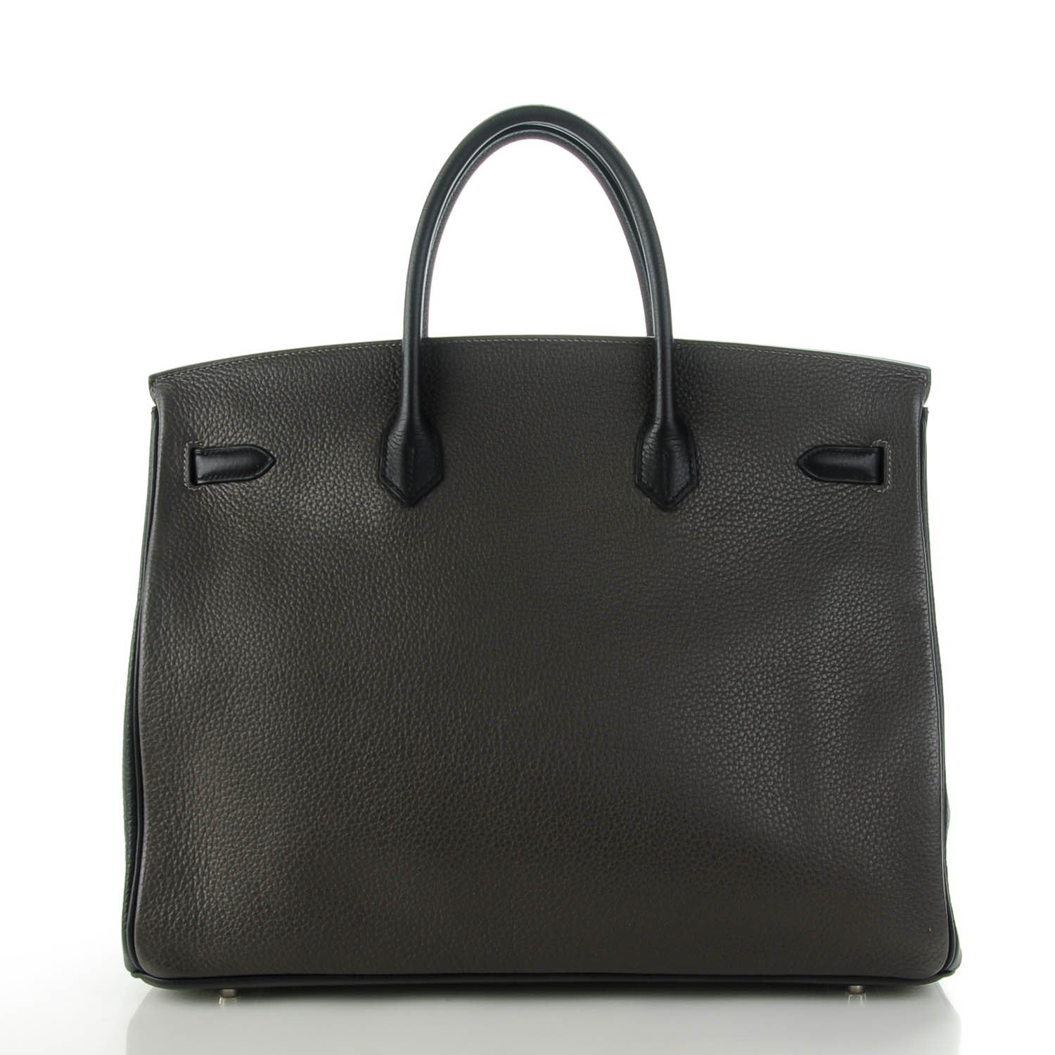 Hermes Taurillon Clemence Horseshoe Birkin 40 Black Graphite 17 of 22