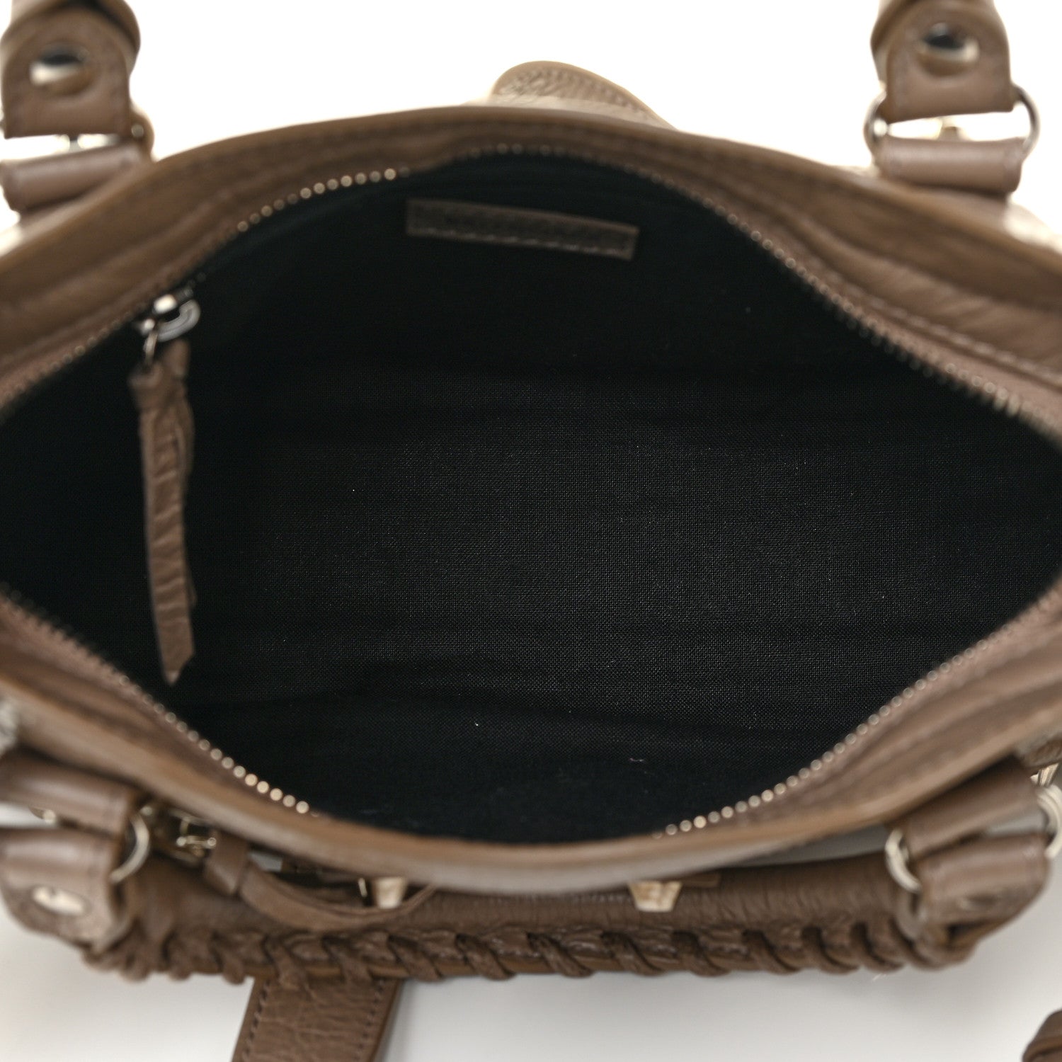 Balenciaga Agneau Classic Silver Hardware Mini City Dark Mink Grey 5 of 12