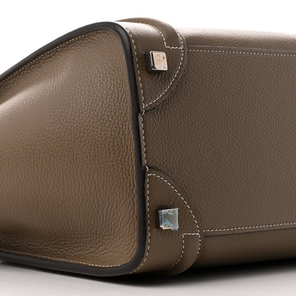 Celine Drummed Calfskin Micro Luggage Souris 8 of 10