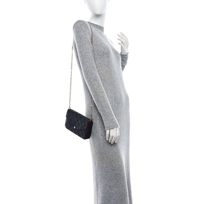 Louis Vuitton Empreinte Pochette Felicie Chain Wallet Marine Rouge 2 of 16