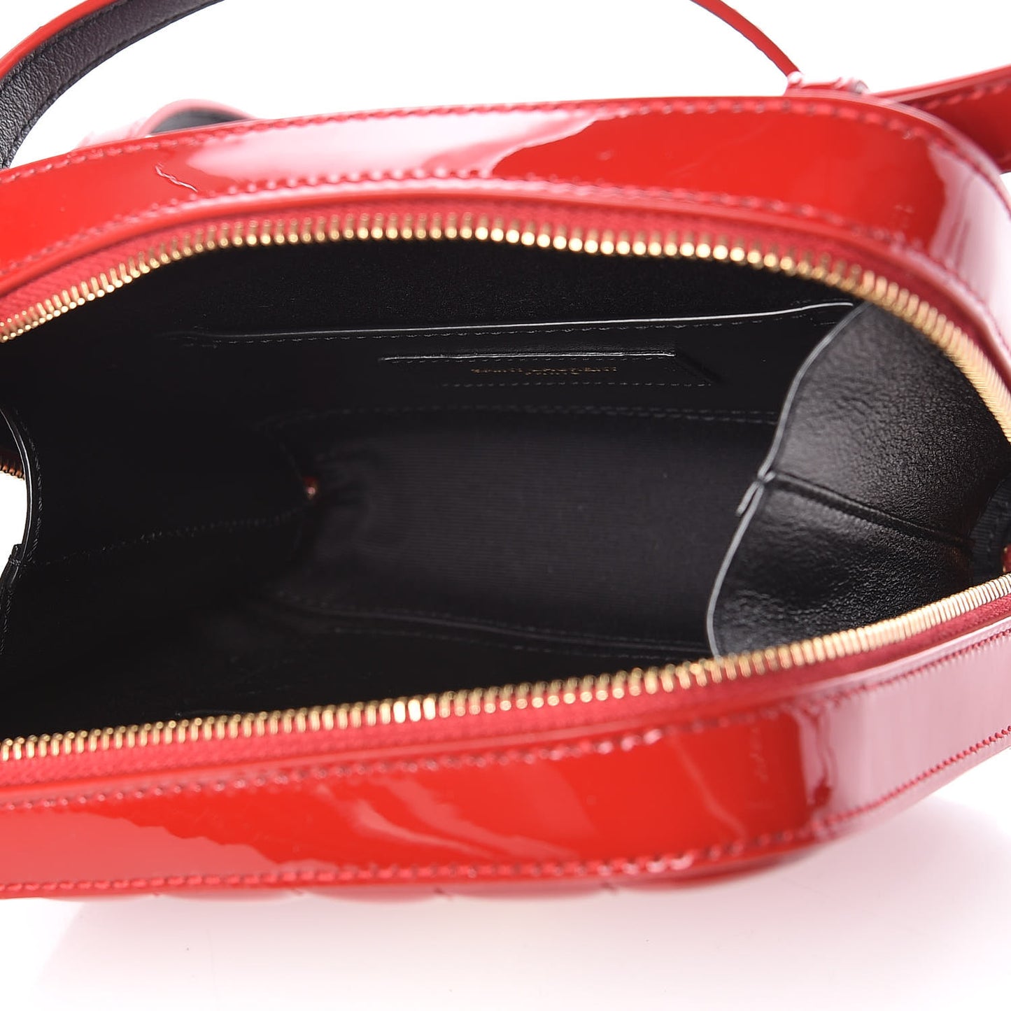 Patent Matelasse Vicky Monogram Belt Bag Red