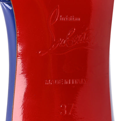 Christian Louboutin Patent Iriza 100 Pumps 37 Pervenche 8 of 9