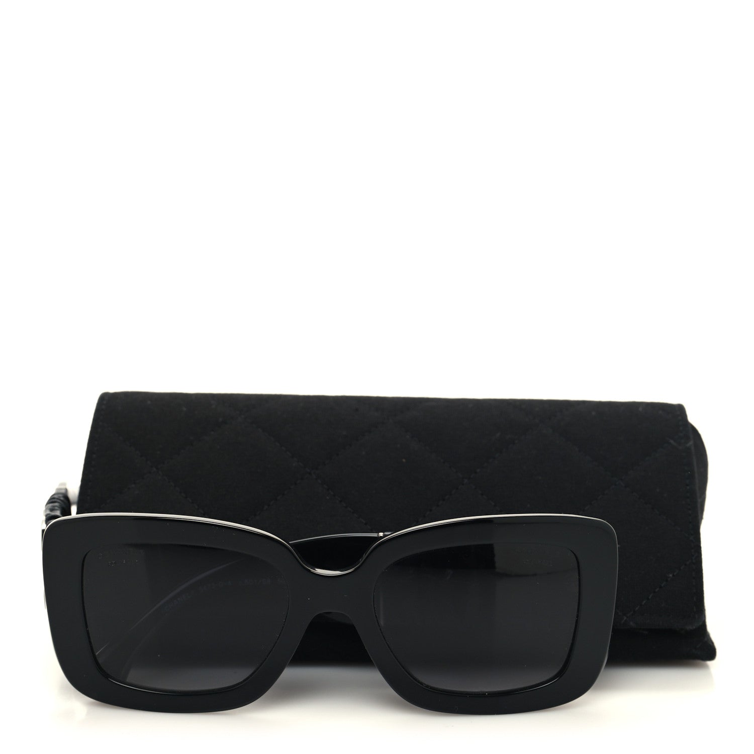 Chanel Acetate Calfskin Polarized Square Sunglasses 5473-Q-A Black 8 of 8
