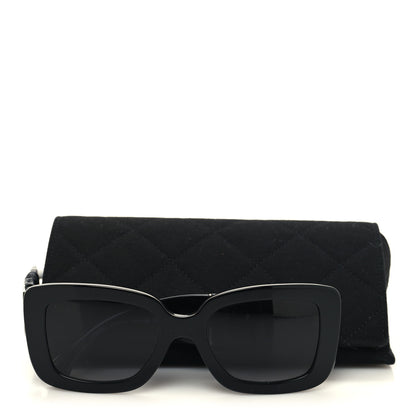 Chanel Acetate Calfskin Polarized Square Sunglasses 5473-Q-A Black 8 of 8