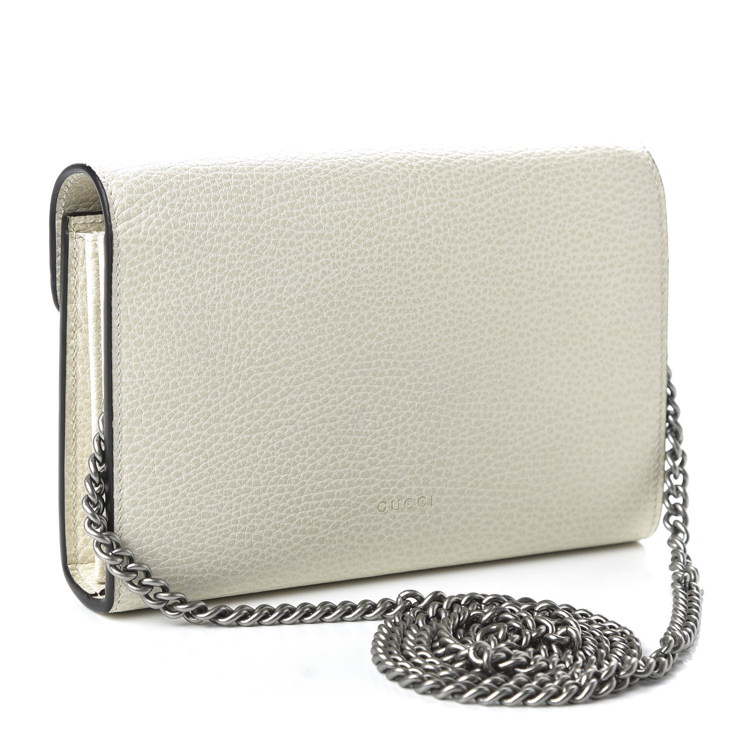 Gucci Dollar Calfskin Mini Dionysus Chain Wallet Mystic White 3 of 10