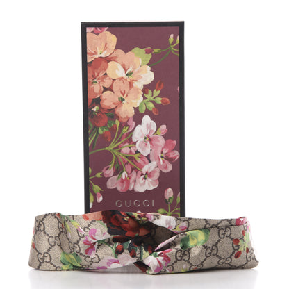 Gucci Silk Monogram Blooms Print Headband Antique Rose 6 of 6