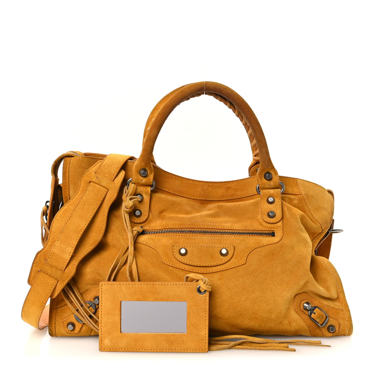 Balenciaga Baby Daim Suede Classic Silver Hardware City Yellow 3 of 11