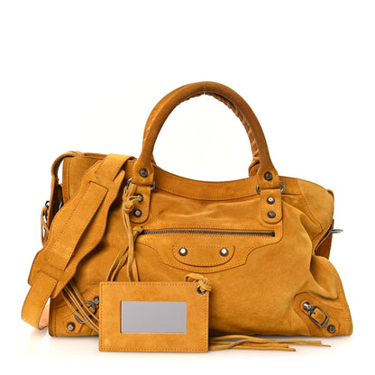 Balenciaga Baby Daim Suede Classic Silver Hardware City Yellow 3 of 11