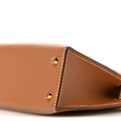 Hermes Epsom Mini Kelly Sellier 20 Gold 10 of 11