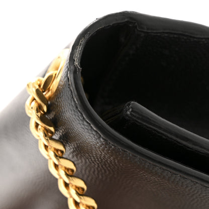 Saint Laurent Grain De Poudre Small Monogram Kate Satchel Black 13 of 13