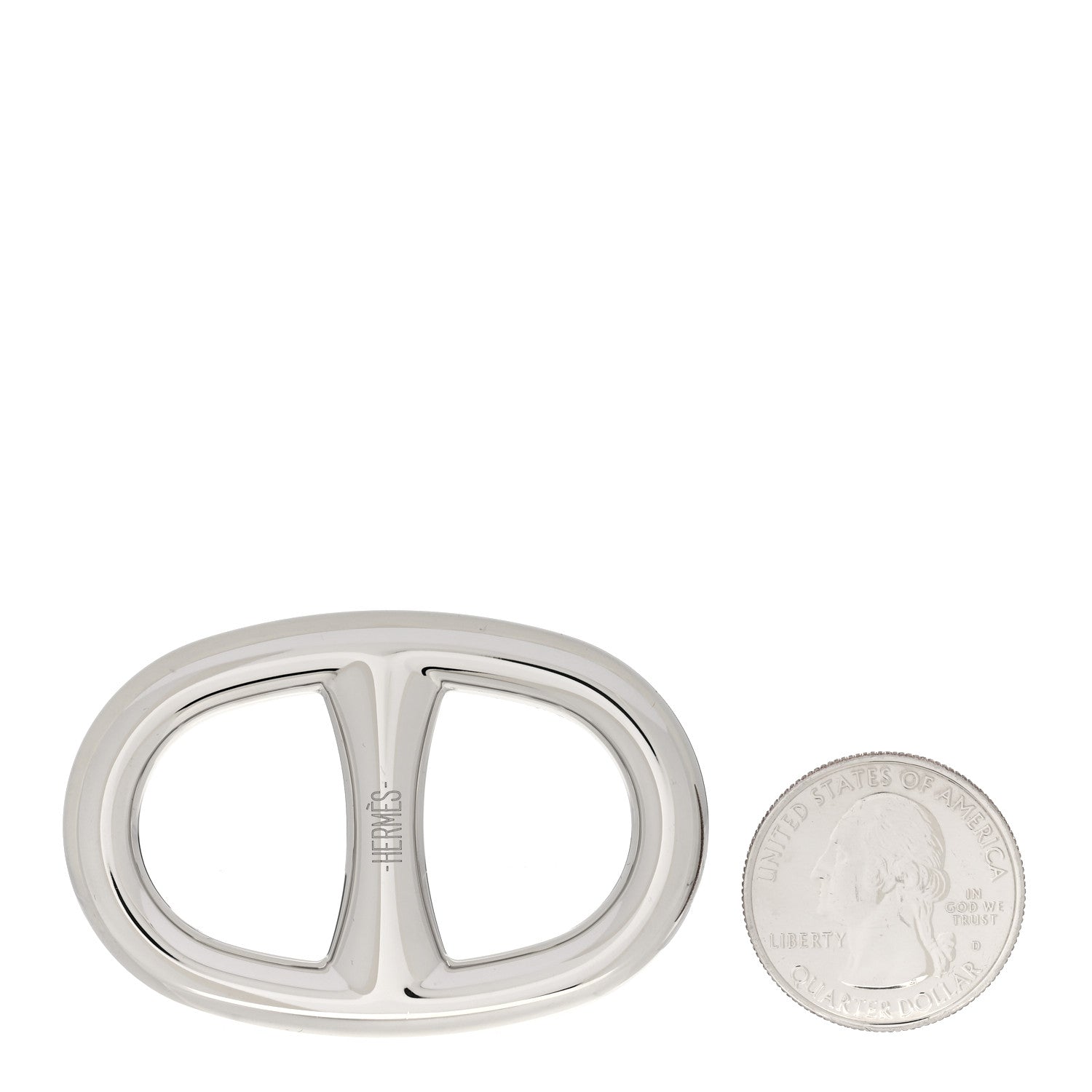 Hermes Palladium Chaine D'Ancre Scarf Ring 2 of 4