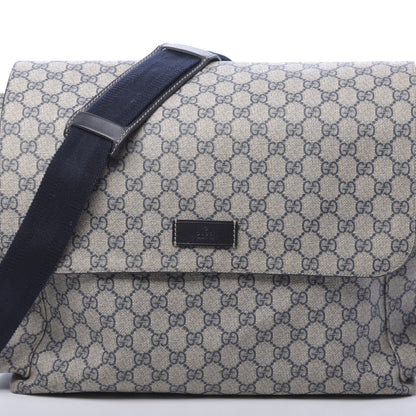 Gucci GG Plus Monogram Messenger Diaper Bag Navy 10 of 12