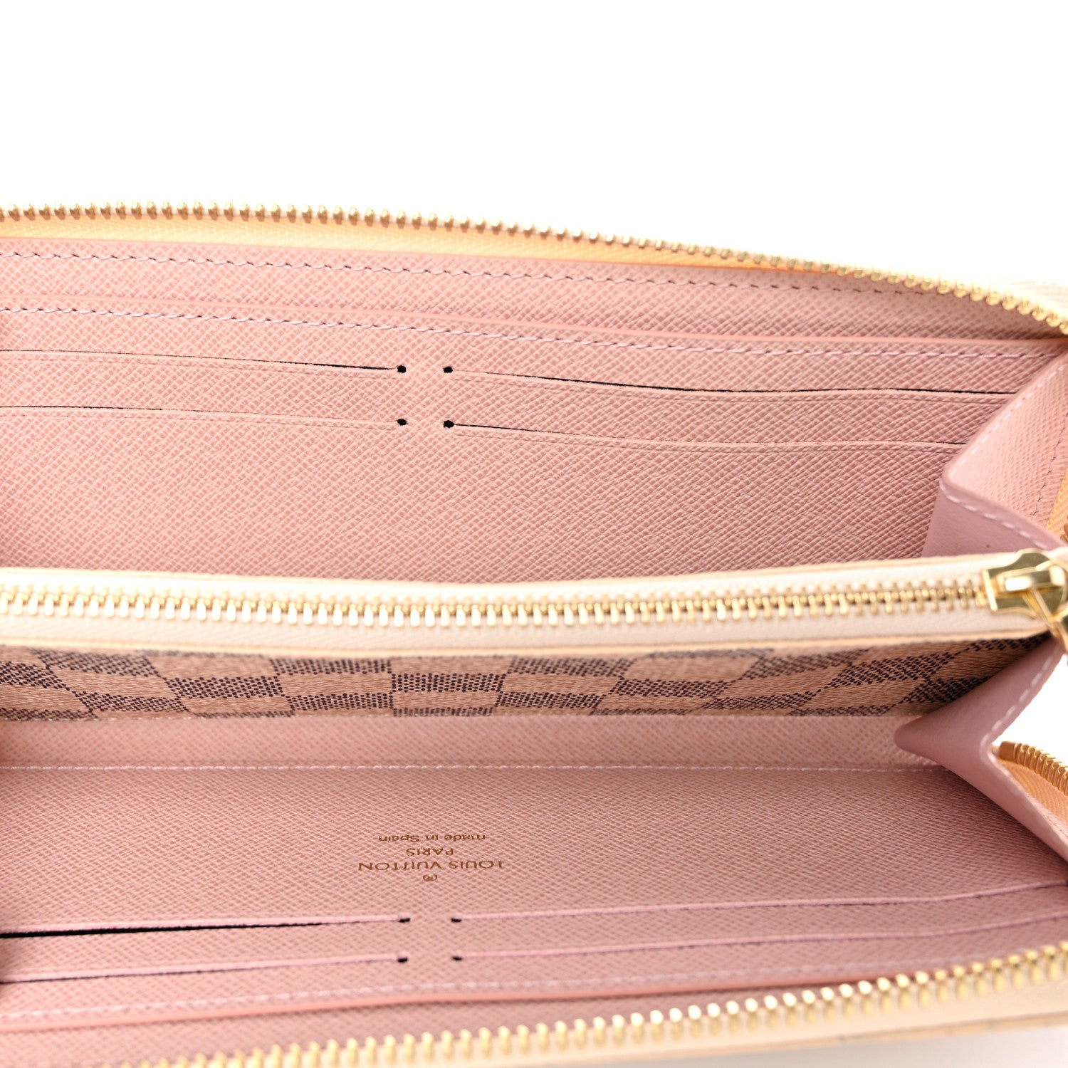 Louis Vuitton Damier Azur Clemence Wallet Rose Ballerine 5 of 8