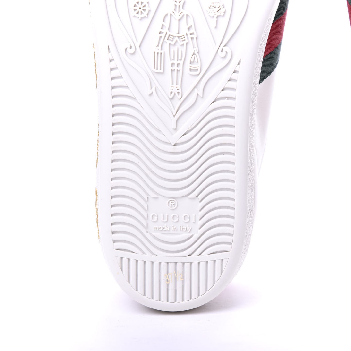 X SEGA Calfskin Ayers Web Guccy Womens Ace Sneakers 37.5 White