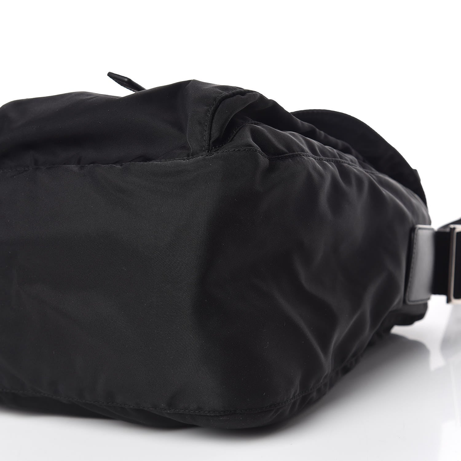 Prada Tessuto Nylon Saffiano Messenger Bag Black 7 of 9
