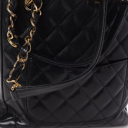 Chanel Caviar Quilted Petit Shopping Tote PST Black 9 of 11