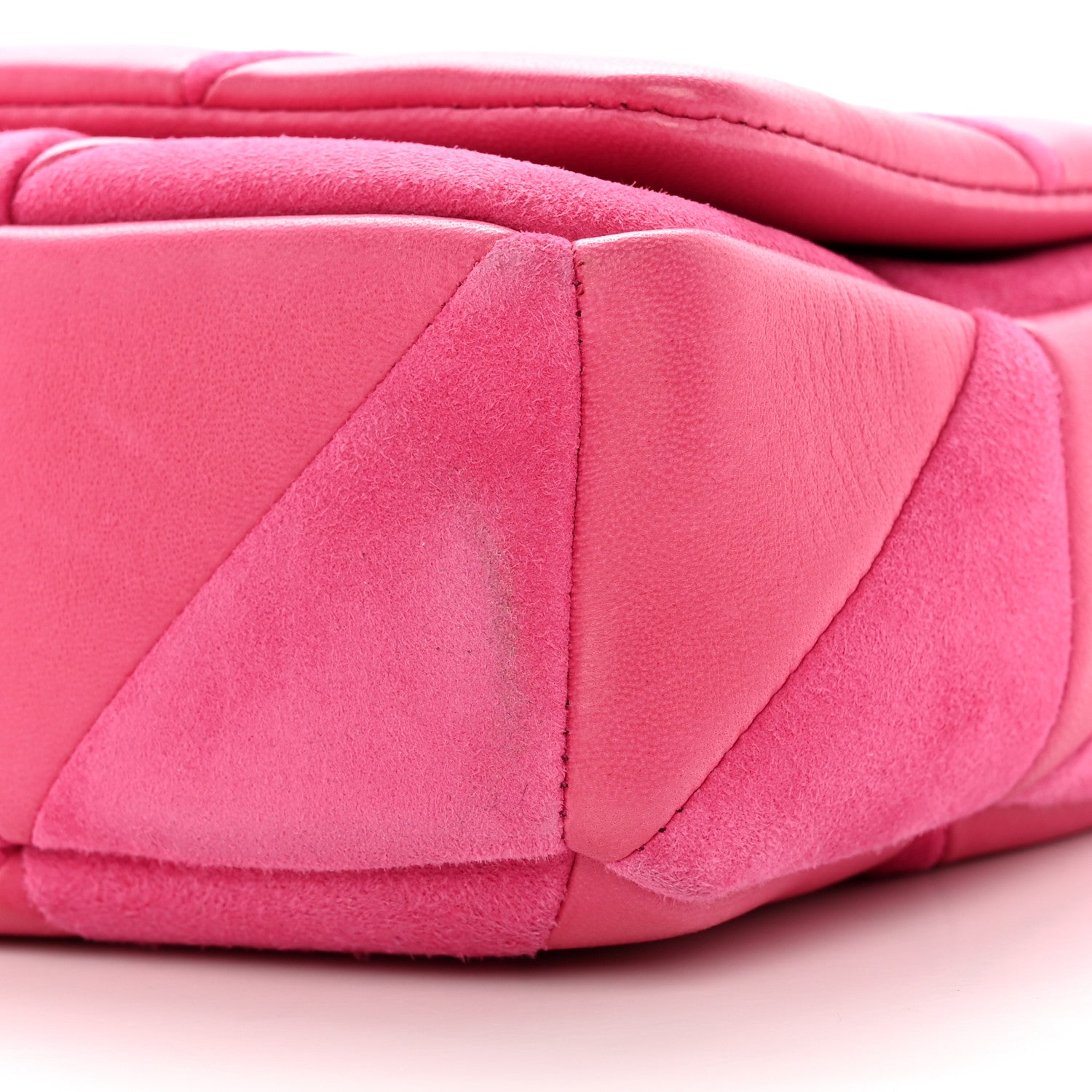 Saint Laurent Lambskin Suede Patchwork Monogram Medium Jamie Fuchsia 11 of 20