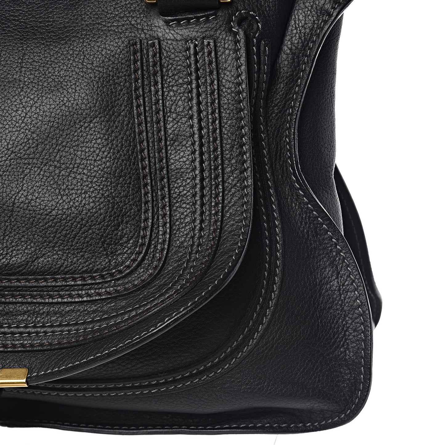 Calfskin Medium Marcie Satchel Black