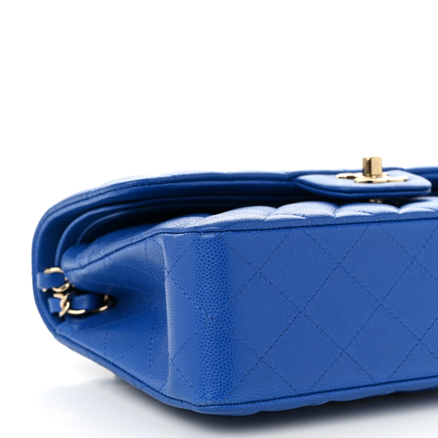Chanel Caviar Quilted Small Double Flap Blue 9 of 11