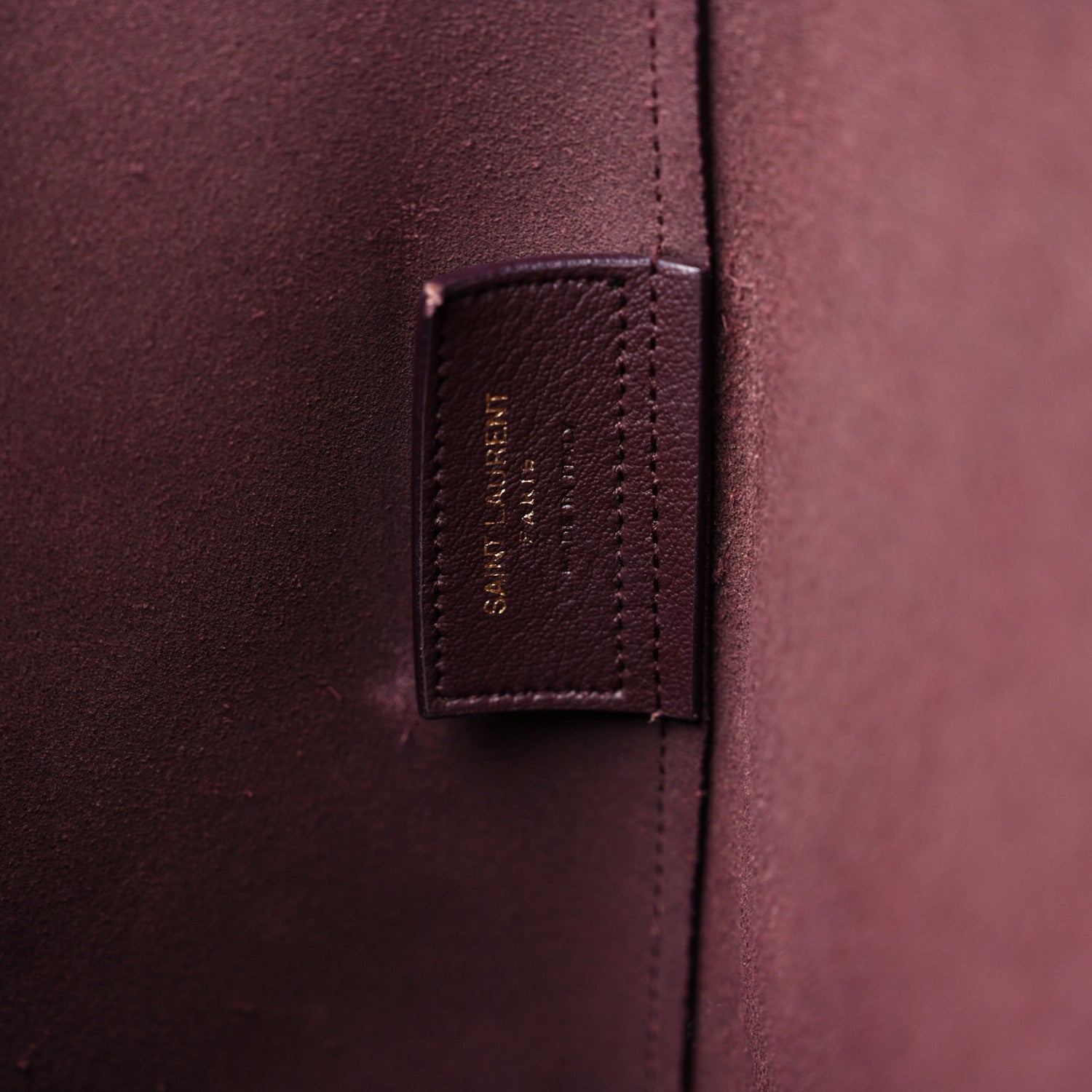 Saint Laurent Calfskin Large Shopping Tote Old Bordeaux 7 of 18