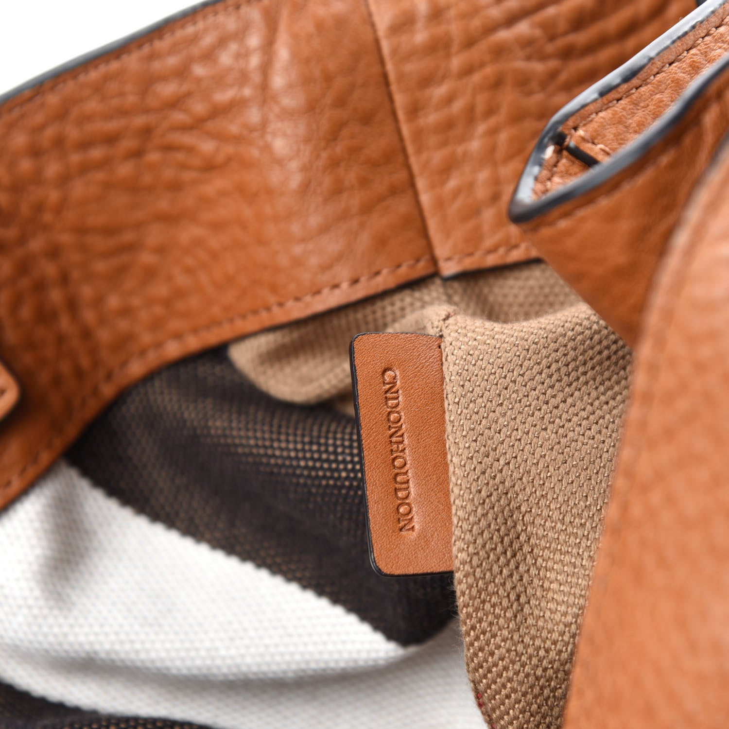 Burberry Grainy Calfskin House Check Medium Maidstone Saddle Brown 10 of 11