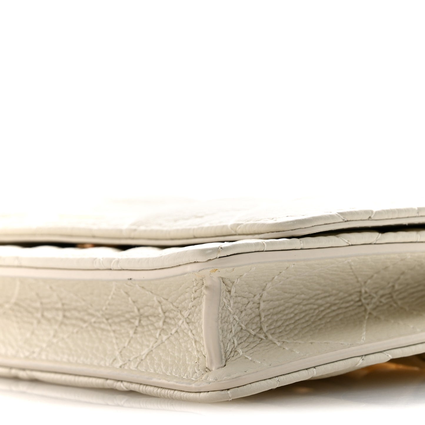 Supple Calfskin Caro Pouch with Chain Latte