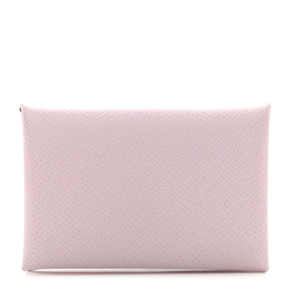 Hermes Epsom Calvi Card Case Mauve Pale 1 of 7