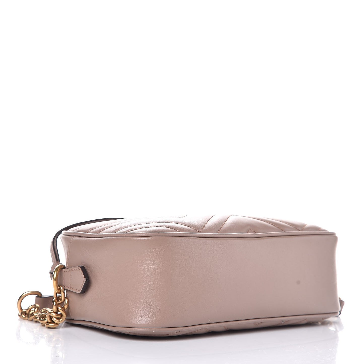 Calfskin Matelasse Small GG Marmont Chain Shoulder Bag Taupe