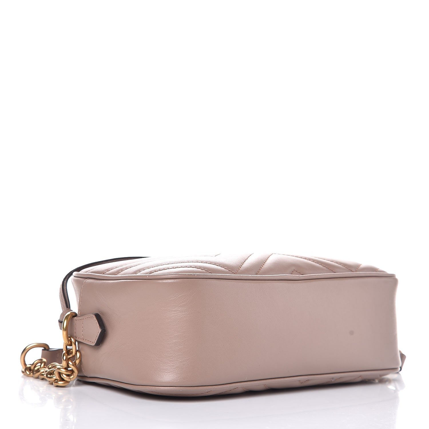 Gucci Calfskin Matelasse Small GG Marmont Chain Shoulder Bag Taupe 4 of 7
