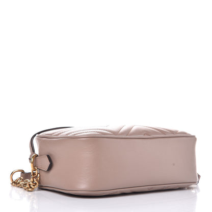 Gucci Calfskin Matelasse Small GG Marmont Chain Shoulder Bag Taupe 4 of 7