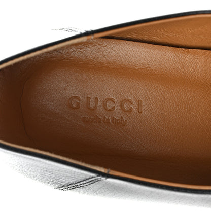 Gucci Goatskin Womens Horsebit Mid-Heel Loafers 39 Black 7 of 8
