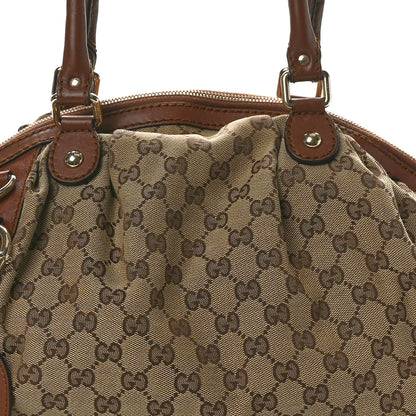 Gucci Monogram Medium Sukey Boston Brown 8 of 10